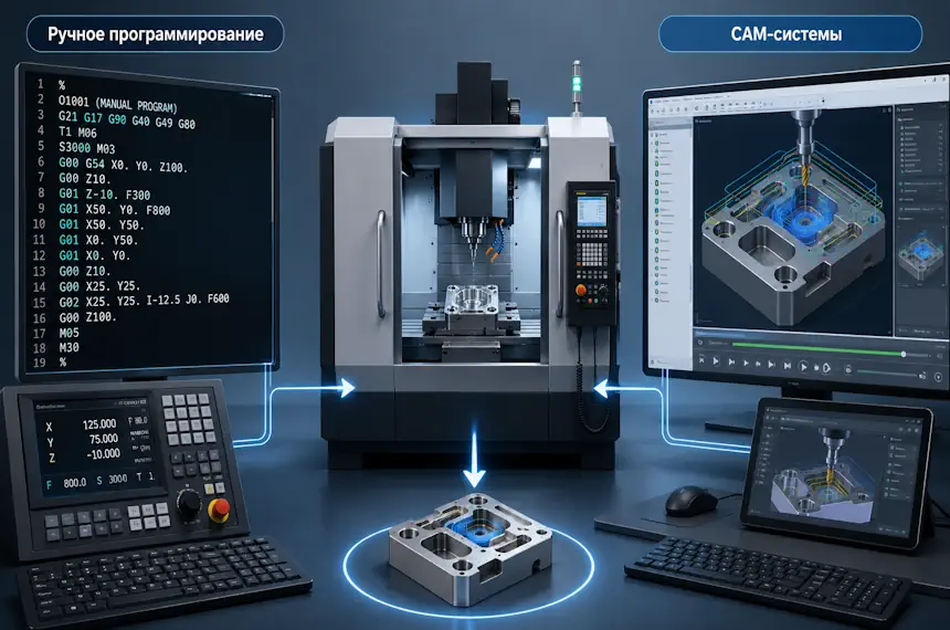 Программирование вручную и через CAM-системы