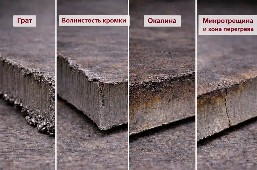 Типичные дефекты поверхности после лазерной резки